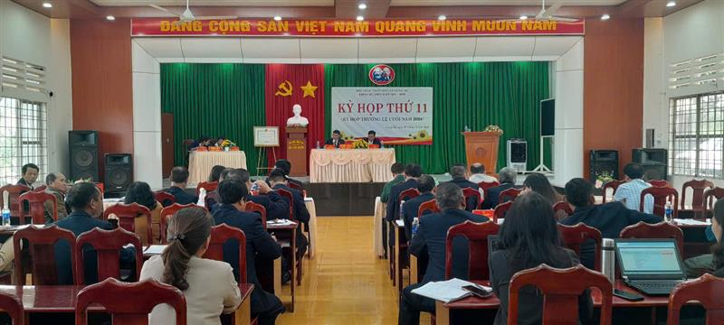 Toàn cảnh kỳ họp lần thứ 11 – kỳ họp thường lệ cuối năm 2024 của Hội đồng nhân dân xã Gung Ré