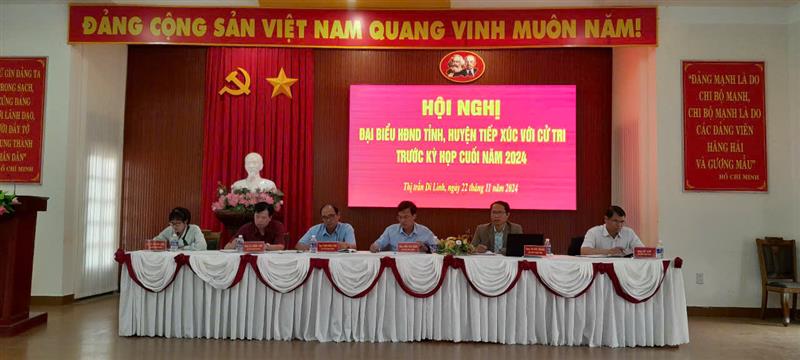 Tổ đại biểu Hội đồng nhân dân tỉnh và huyện tiếp xúc với cử tri thị trấn Di Linh