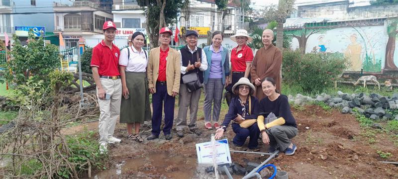 Công trình giếng khoan phục vụ nước sạch cho trường Mầm non Sao Mai
