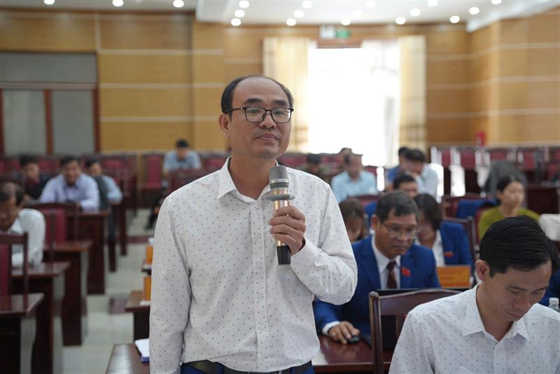 Đại biểu Phan Hồng Vinh tham gia đóng góp ý kiến tại Kỳ họp